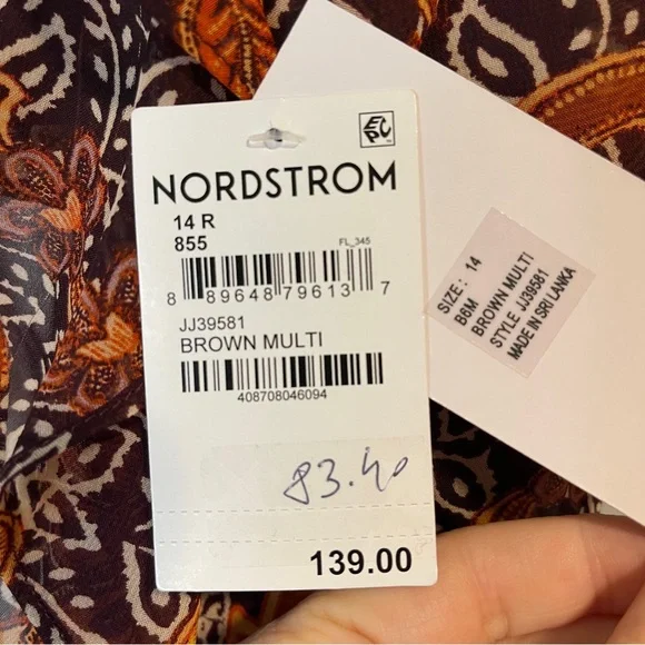 Julia Jordan Orange and Purple Midi Dress - Picture 10 of 10